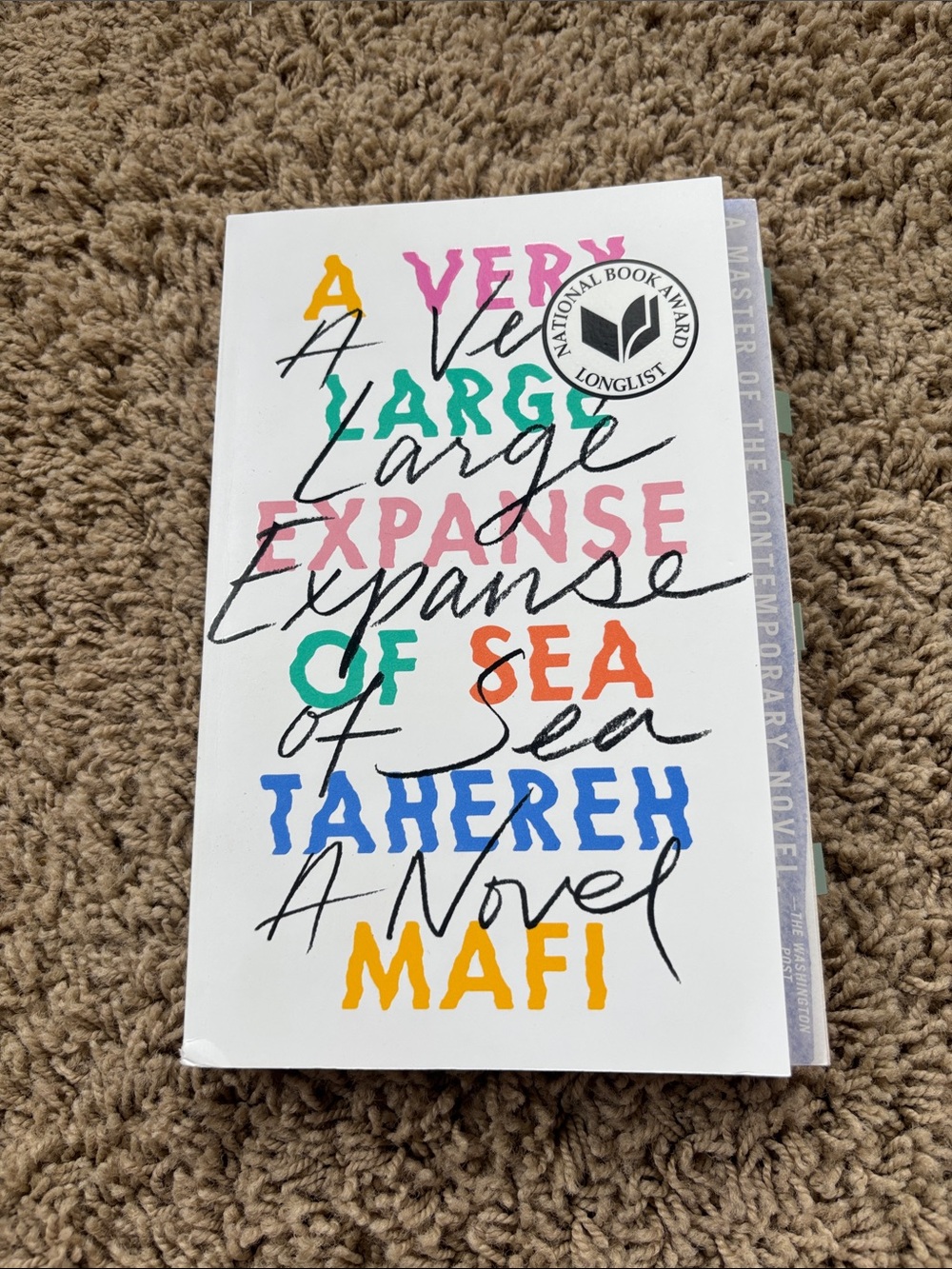 A Very Large Expanse of Sea by Tahereh Mafi — White Cover with Multicolor Text